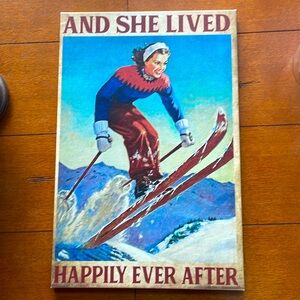 Skiing poster canvas - And She Lived Happily Ever After